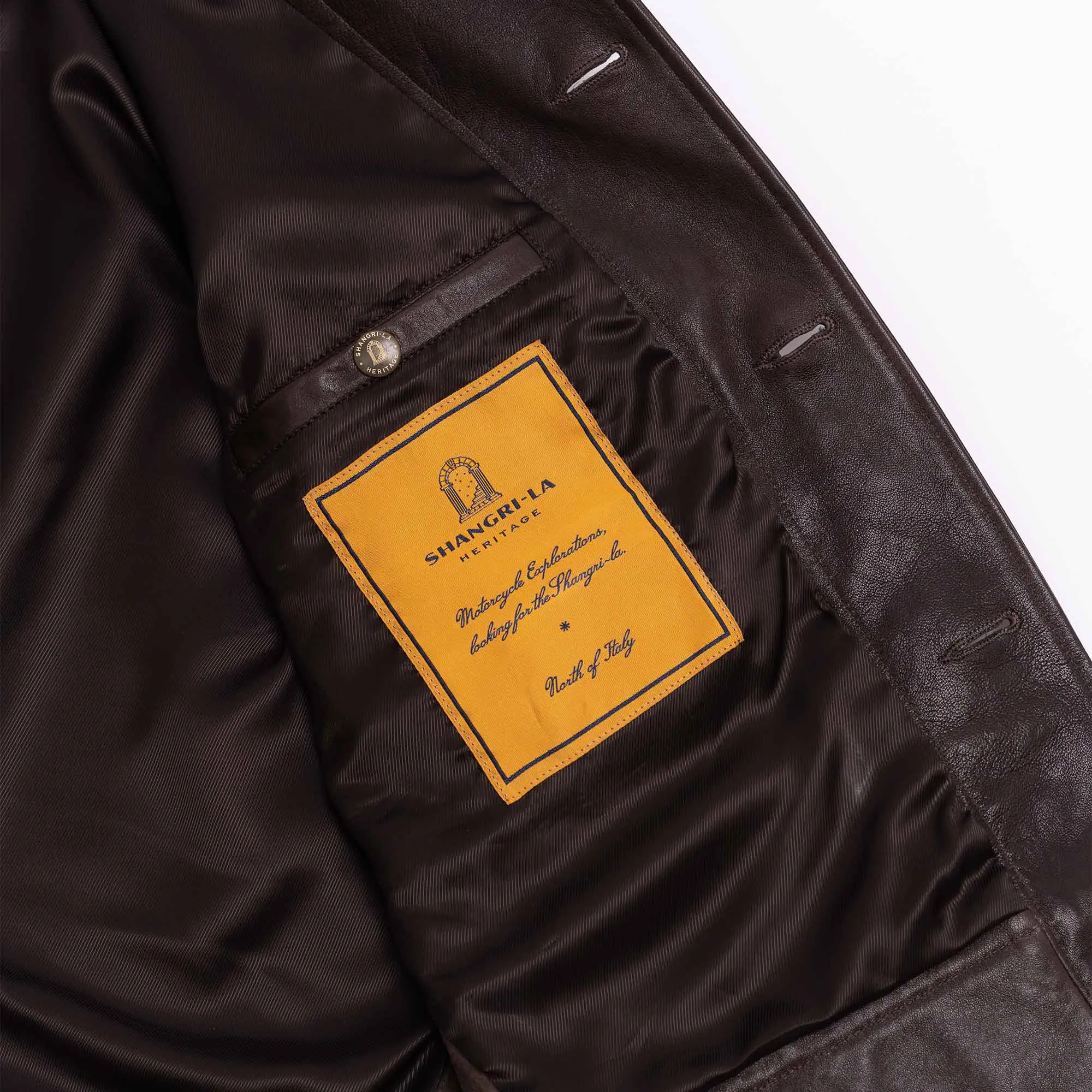 Cossack Leather Jacket by Shangri-la Heritage - Testa di Moro Lambskin