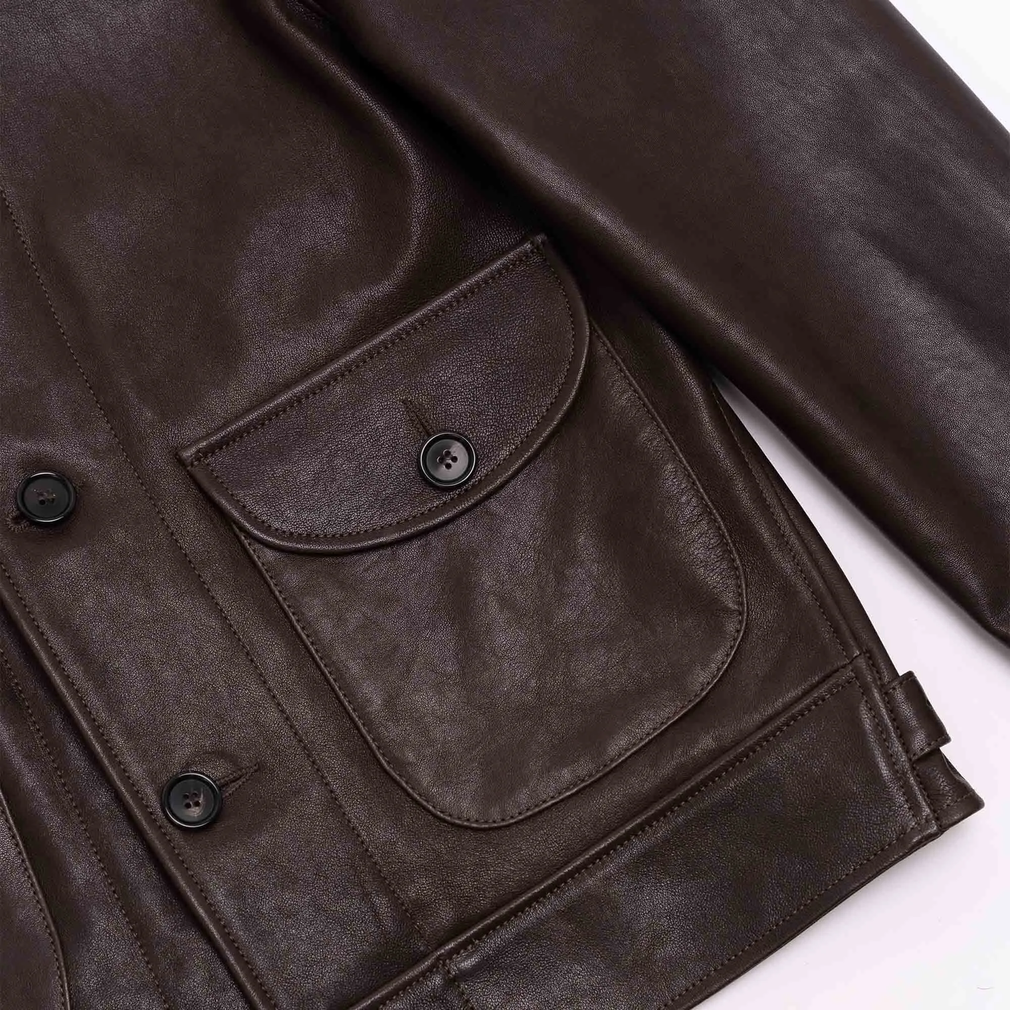 Cossack Leather Jacket by Shangri-la Heritage - Testa di Moro Lambskin