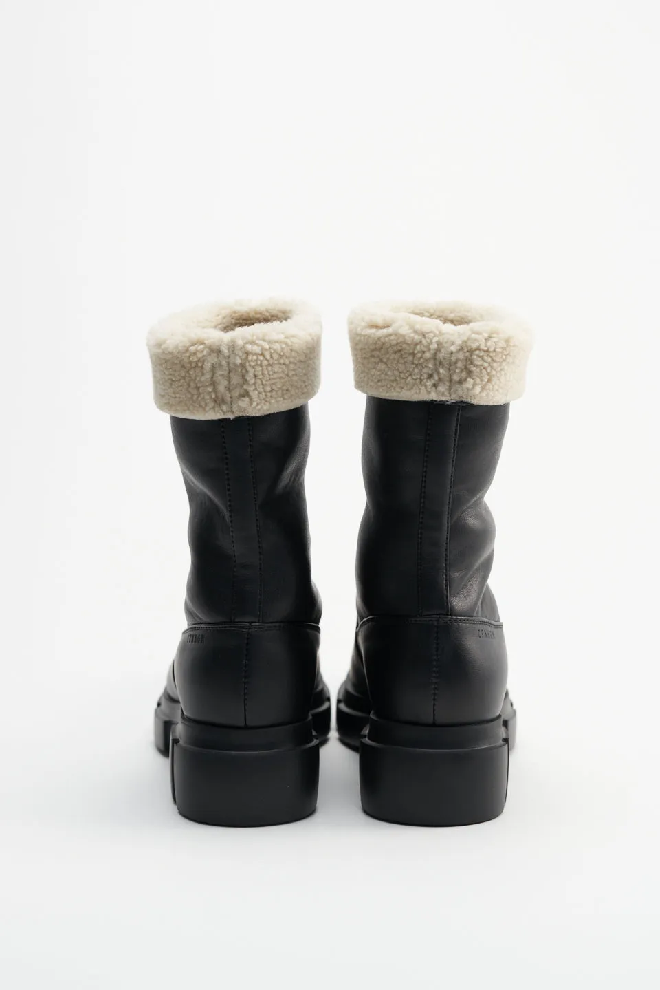 Cruelty-Free Teddy Nappa Black Ankle Boots