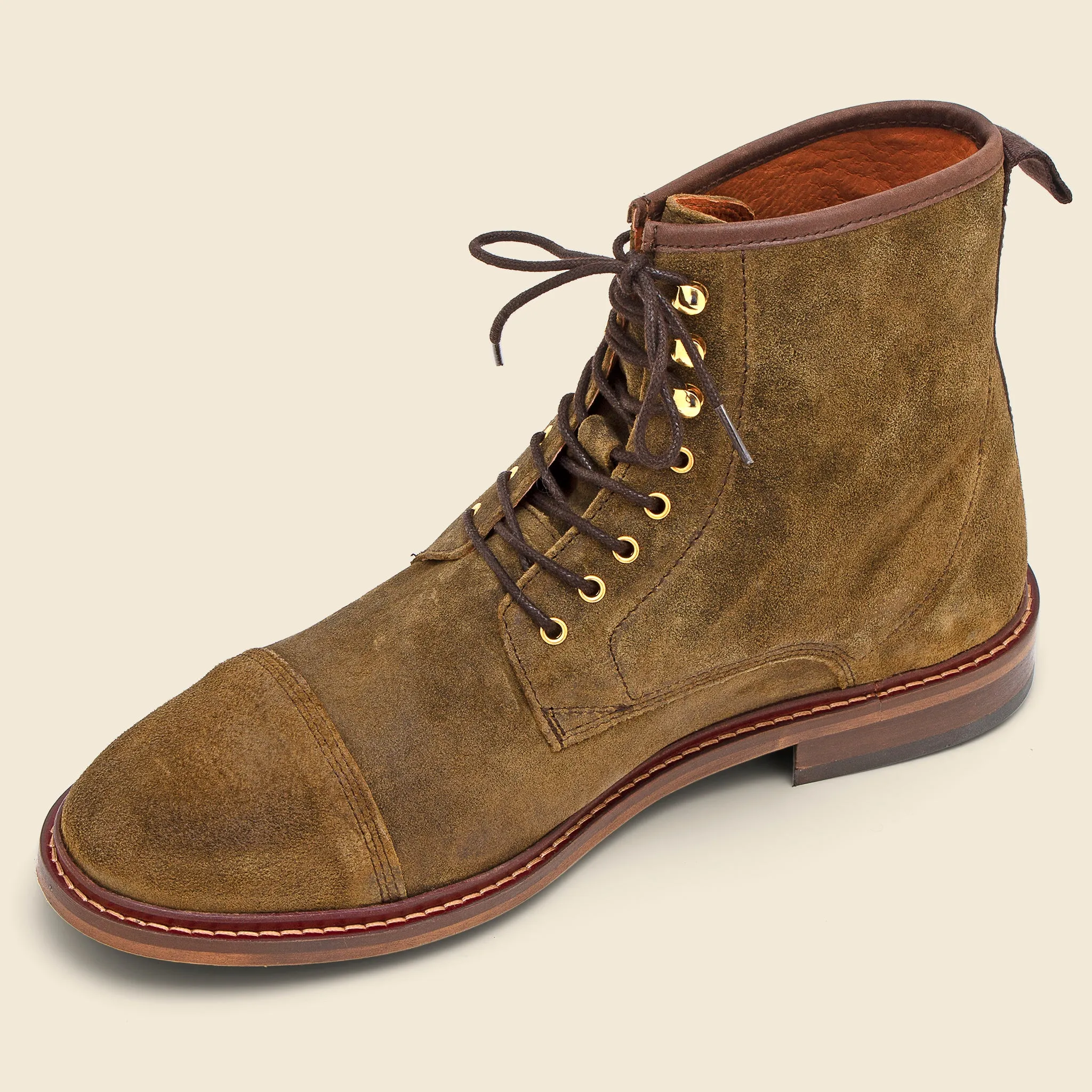 Khaki Curtis Boot with Waxed Finish