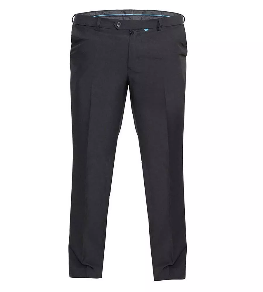 D555 Black Trousers With Adjustable Waist (MAX BLACK) for Big Men