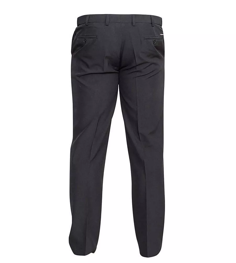 D555 Black Trousers With Adjustable Waist (MAX BLACK) for Big Men