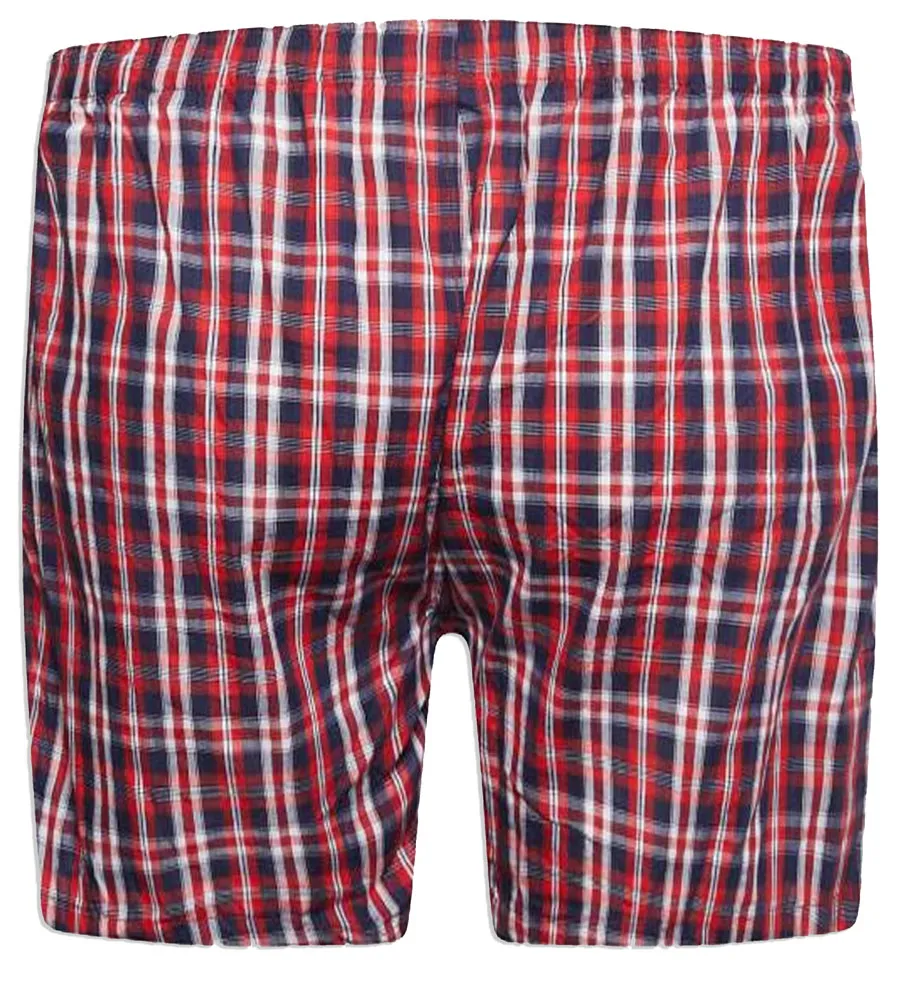 D555 Big Mens Pack of Two Woven Plaid Boxer Shorts