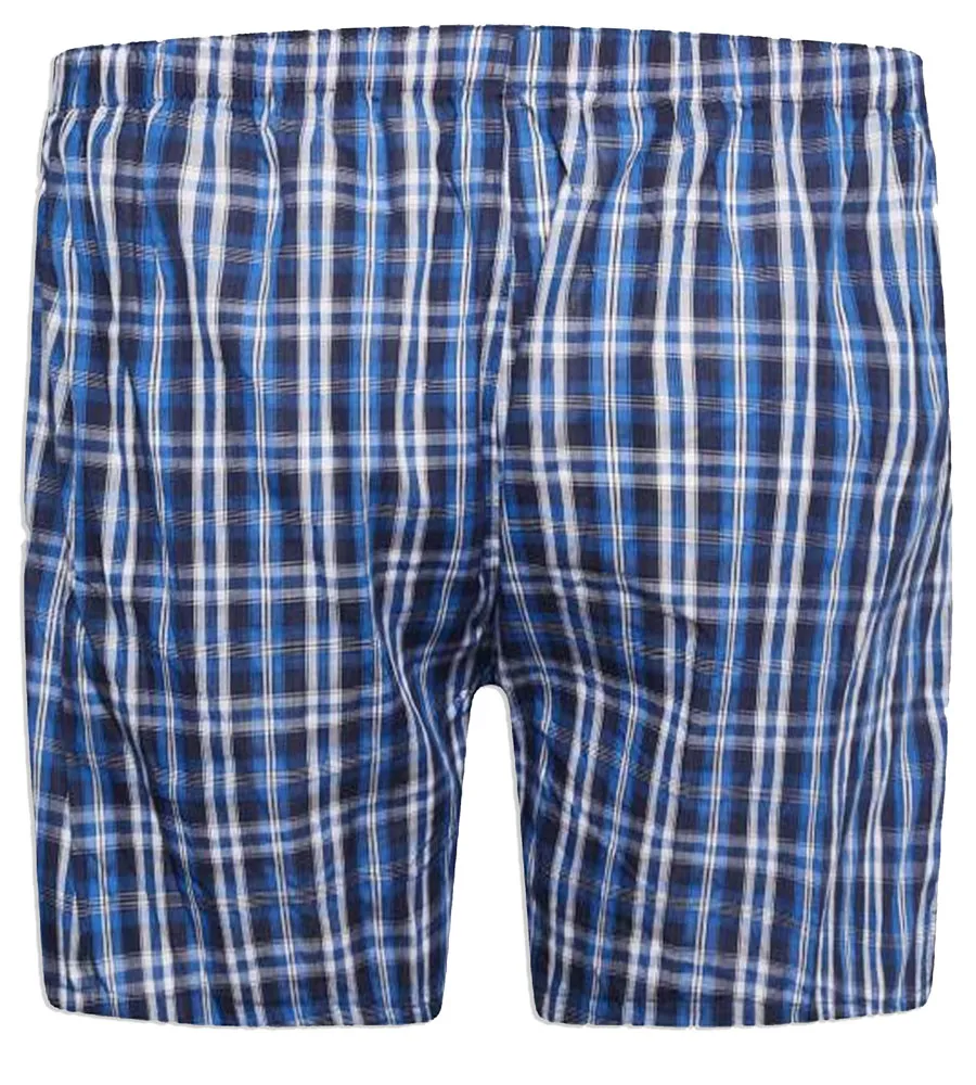 D555 Big Mens Pack of Two Woven Plaid Boxer Shorts