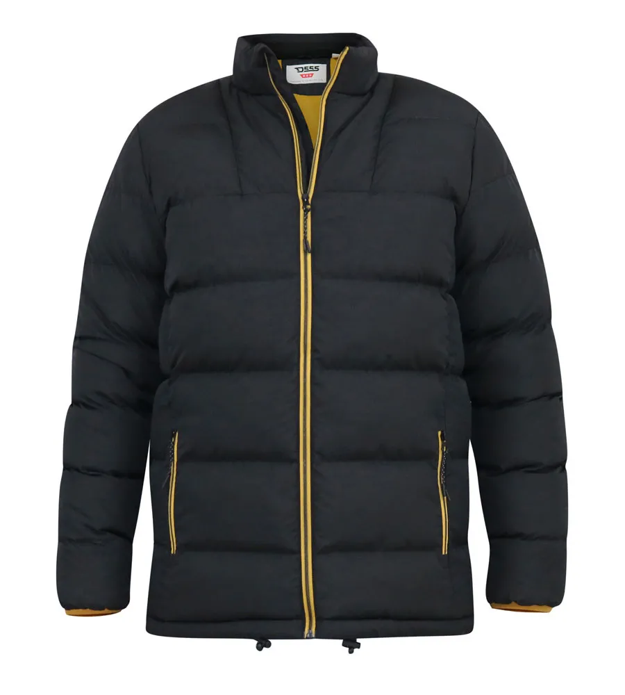 D555 CRISTIANO Big Mens Puffer Jacket featuring Binding On Cuffs And Embroidery Badge