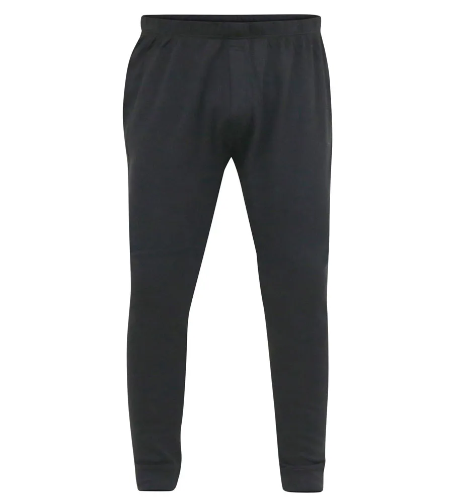 D555 Men's Black Thermal Long Johns Trousers Boston Collection