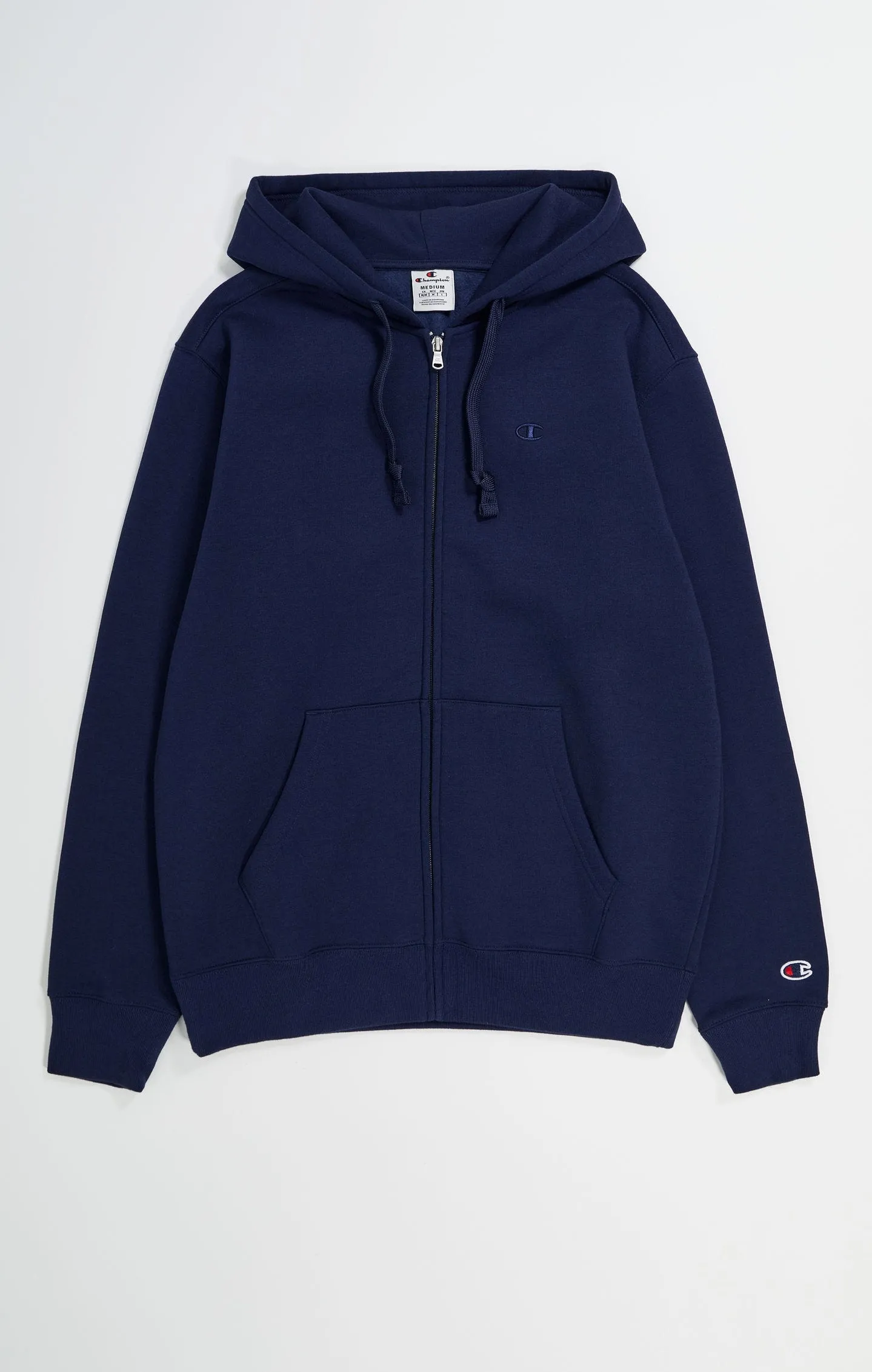  Dark Blue Full-Zip C Logo Fleece Hoodie     