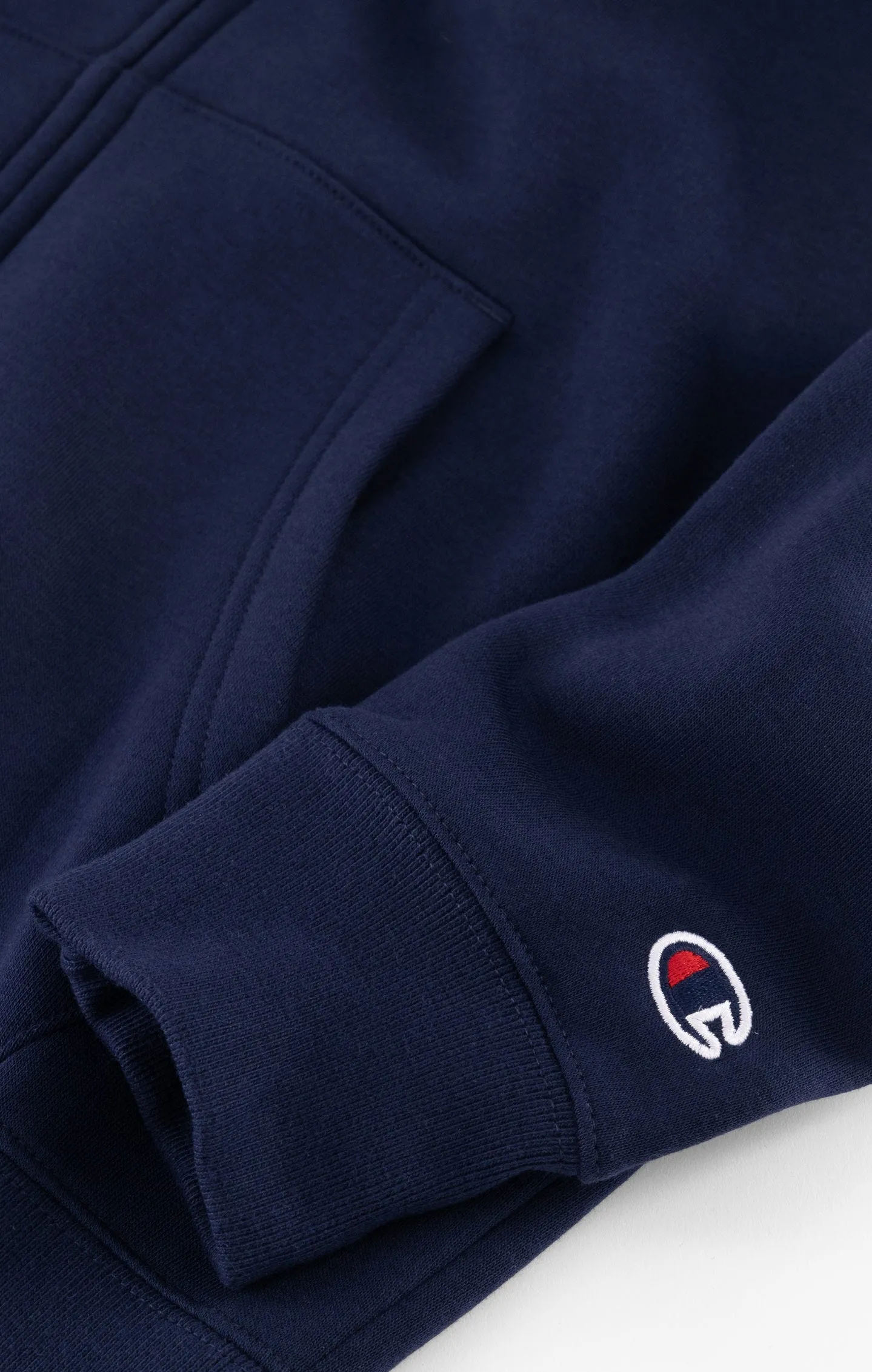  Dark Blue Full-Zip C Logo Fleece Hoodie     