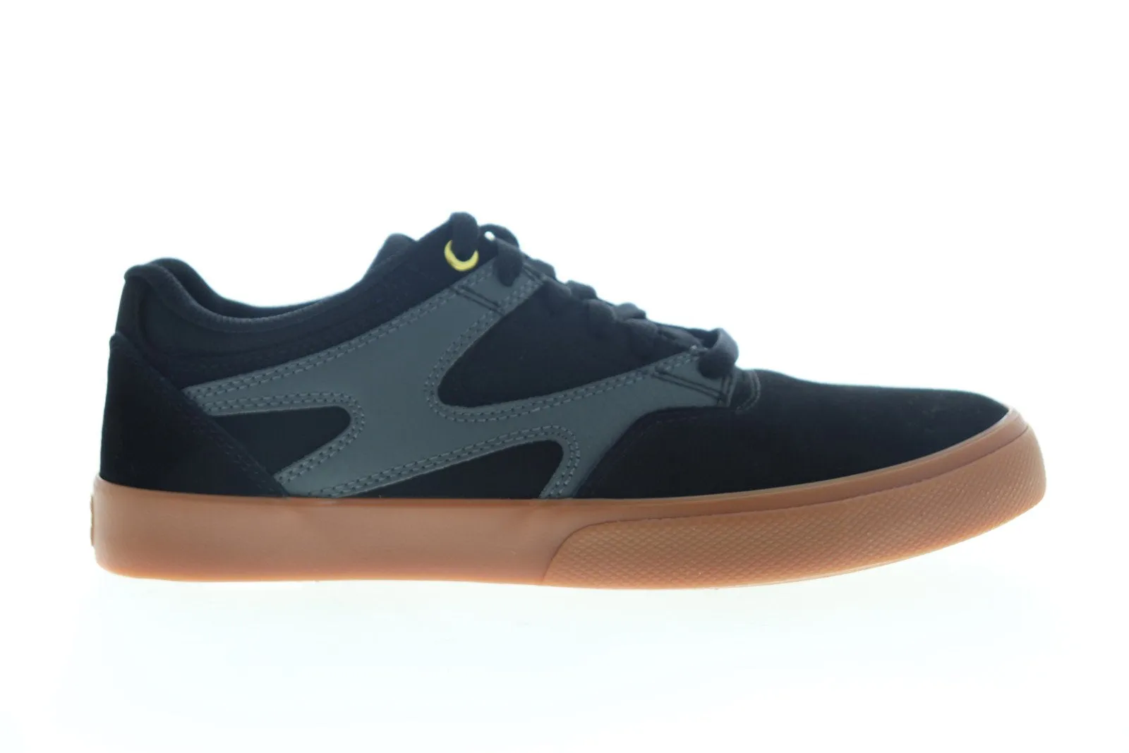 DC Black Suede Lace Up Skate Sneakers for Men - Kalis Vulc ADYS300569