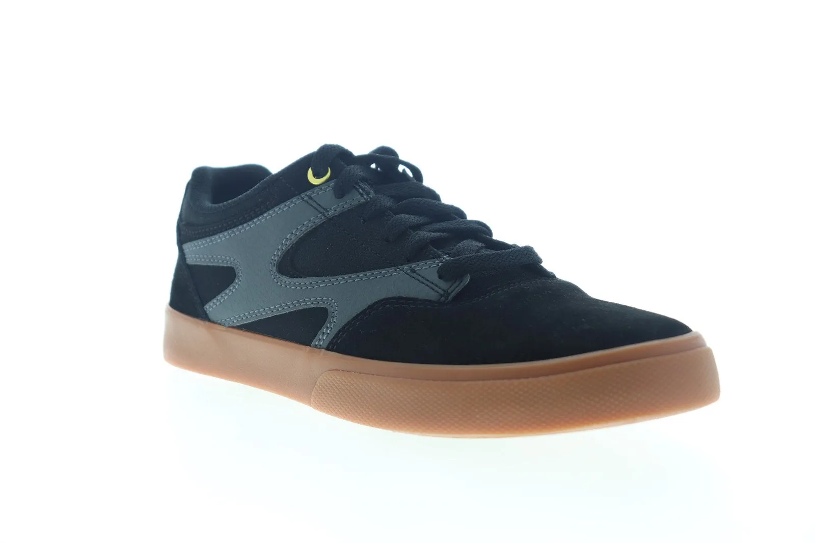 DC Black Suede Lace Up Skate Sneakers for Men - Kalis Vulc ADYS300569