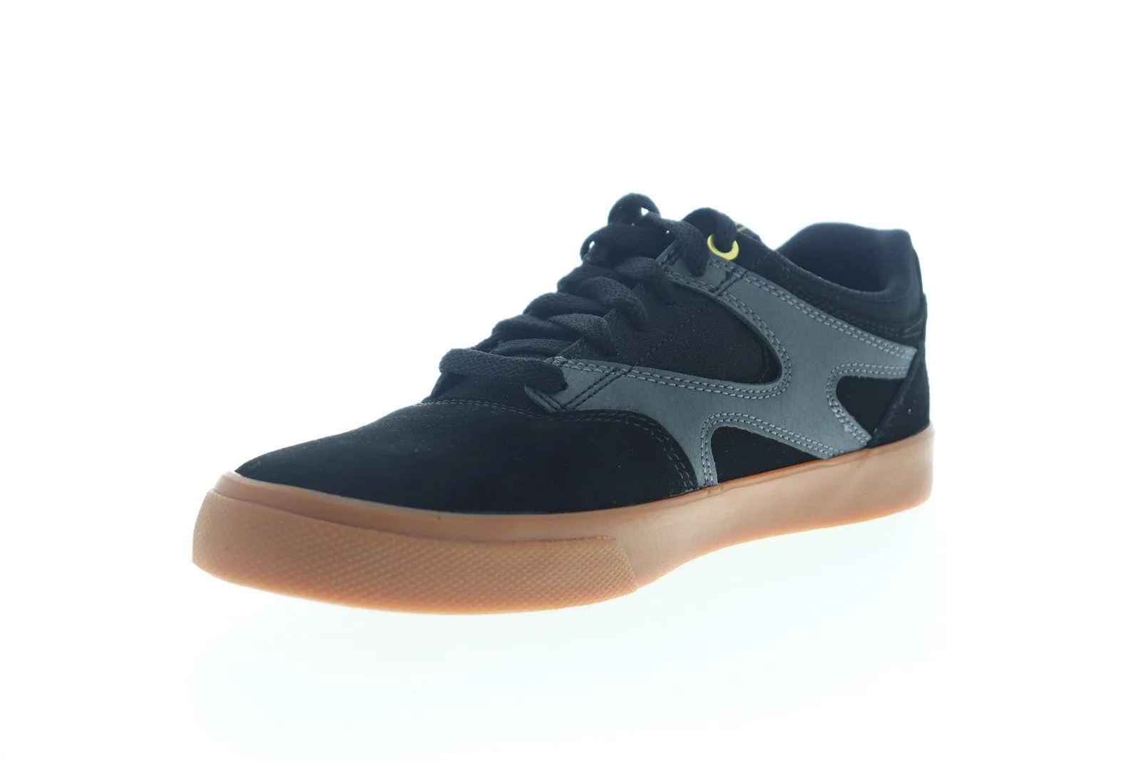 DC Black Suede Lace Up Skate Sneakers for Men - Kalis Vulc ADYS300569