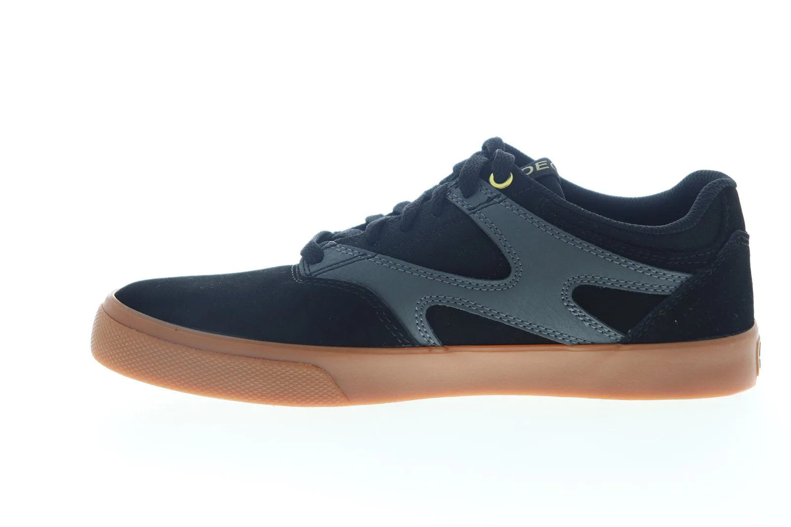 DC Black Suede Lace Up Skate Sneakers for Men - Kalis Vulc ADYS300569