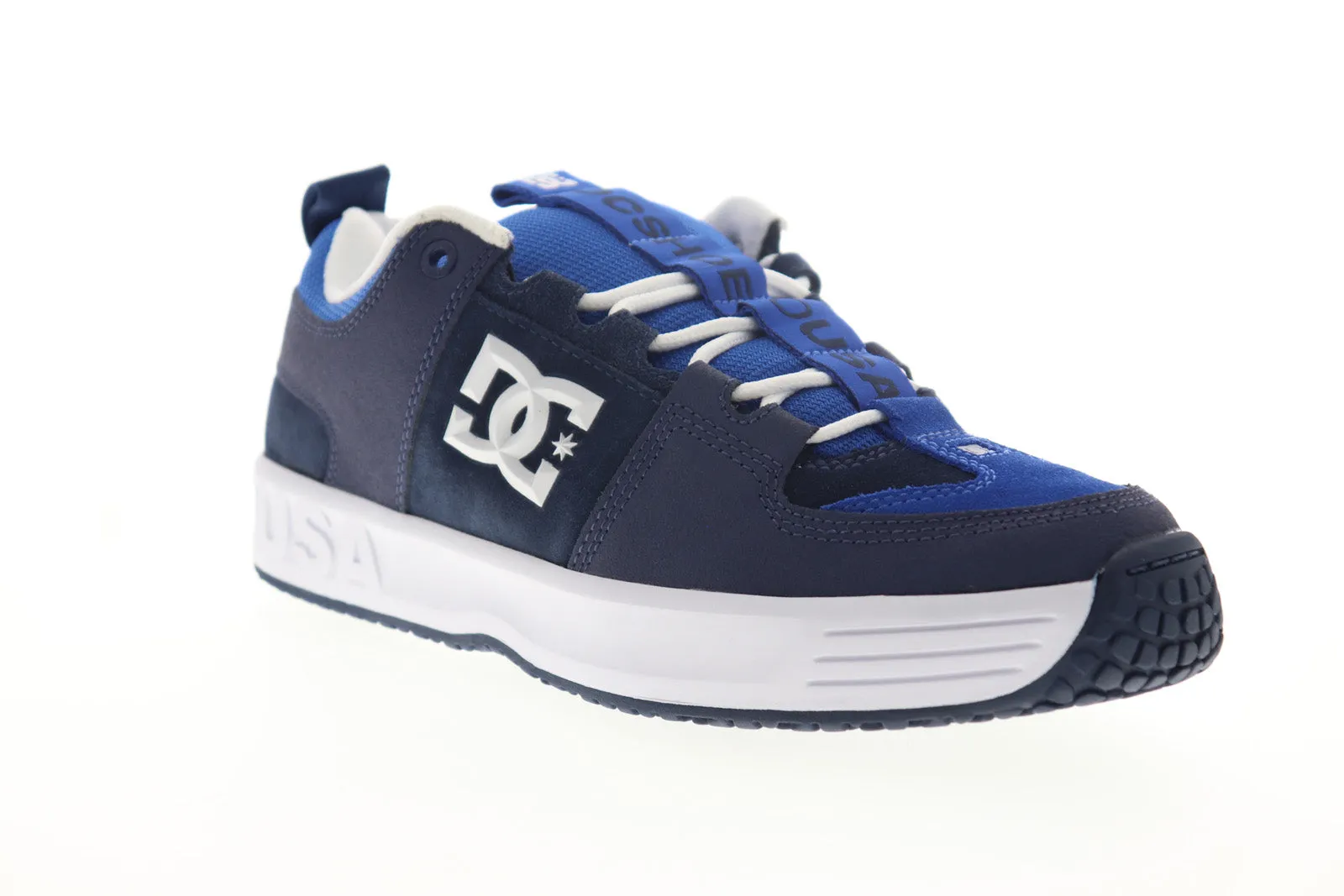 DC Lynx OG Men's Blue Leather Skate Sneakers Shoes - ADYS100425