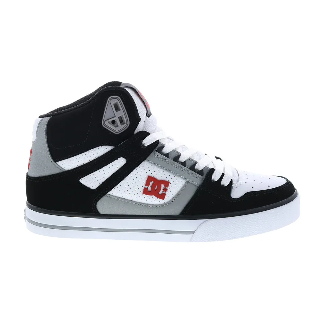 DC Pure High-Top White Leather Skate Sneakers for Men