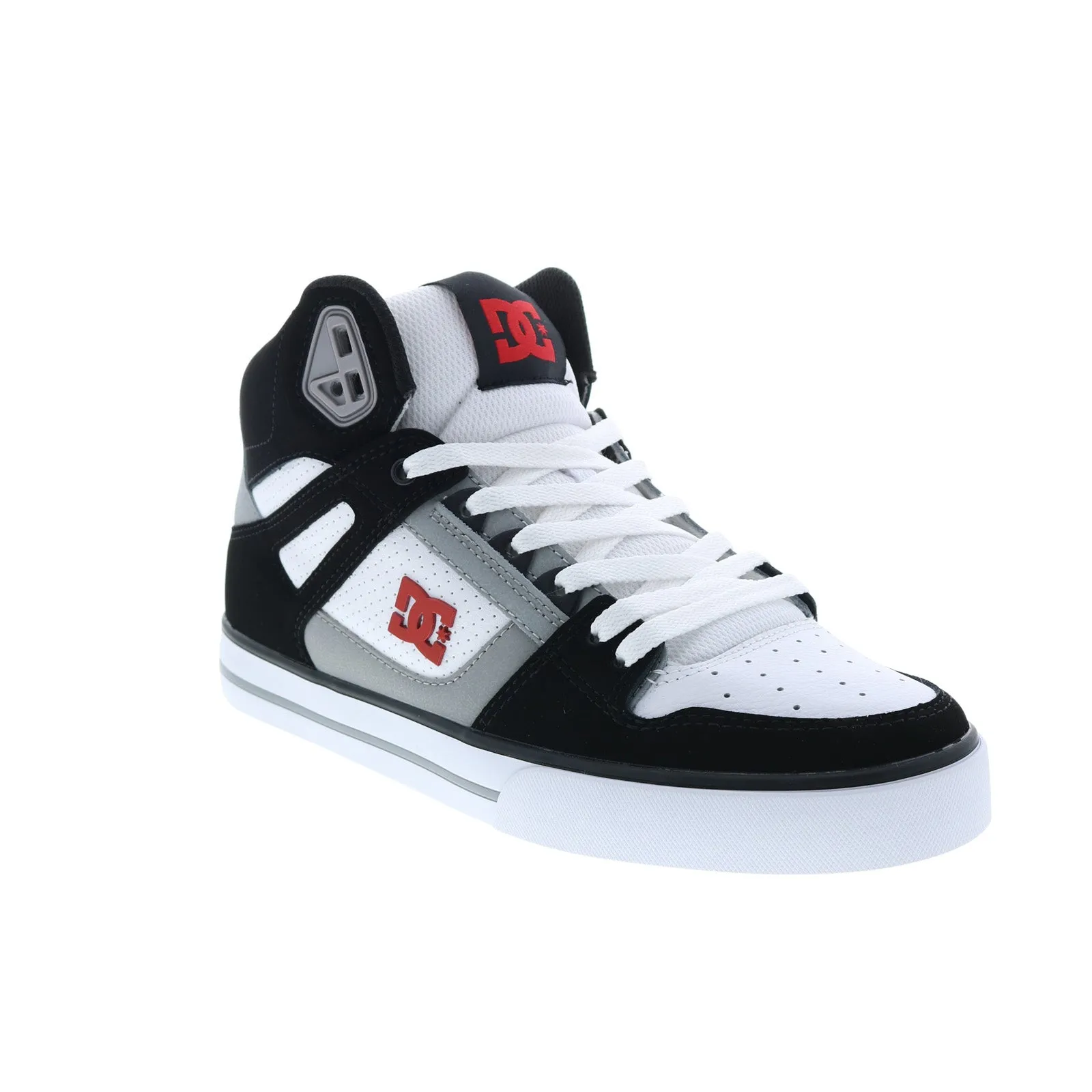 DC Pure High-Top White Leather Skate Sneakers for Men