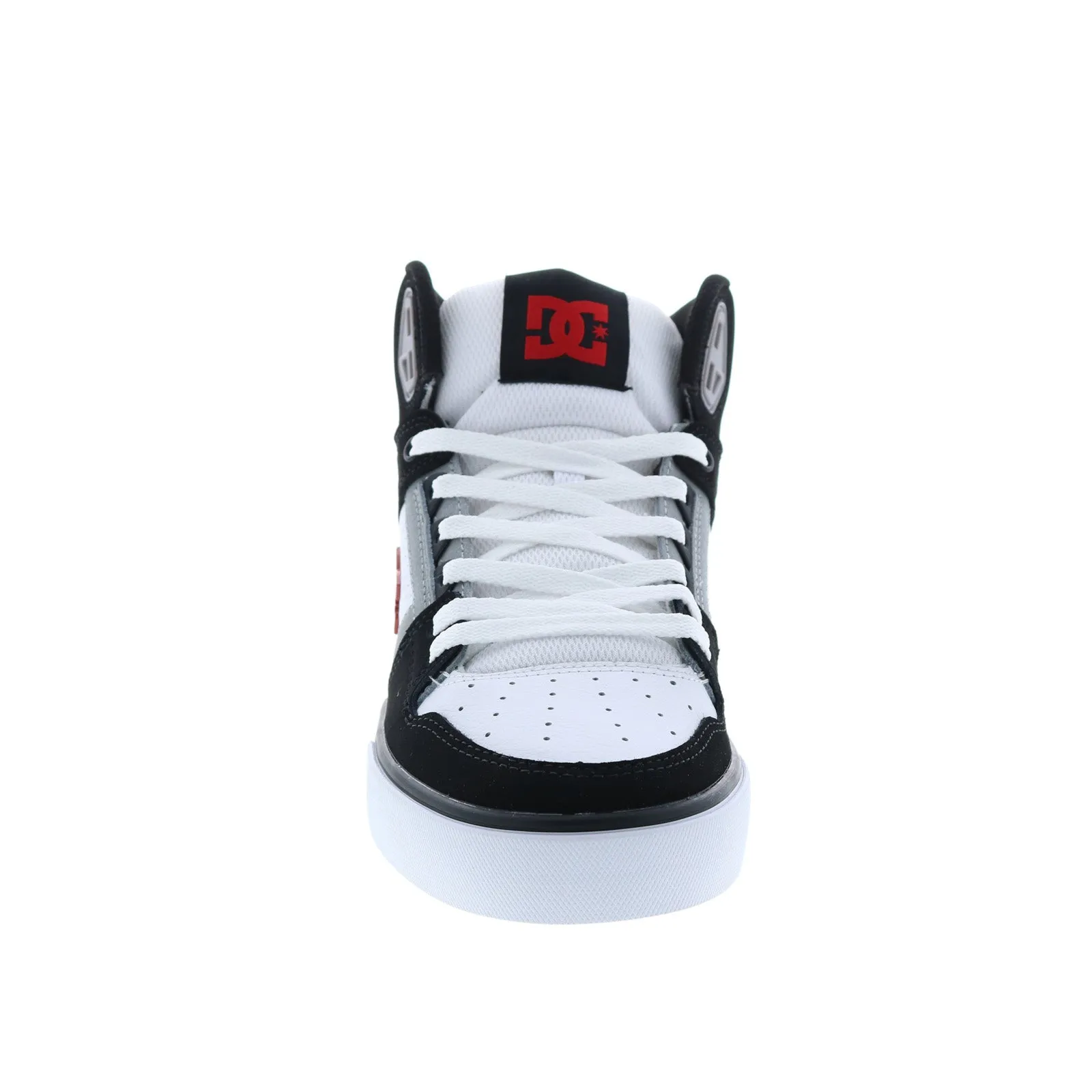 DC Pure High-Top White Leather Skate Sneakers for Men