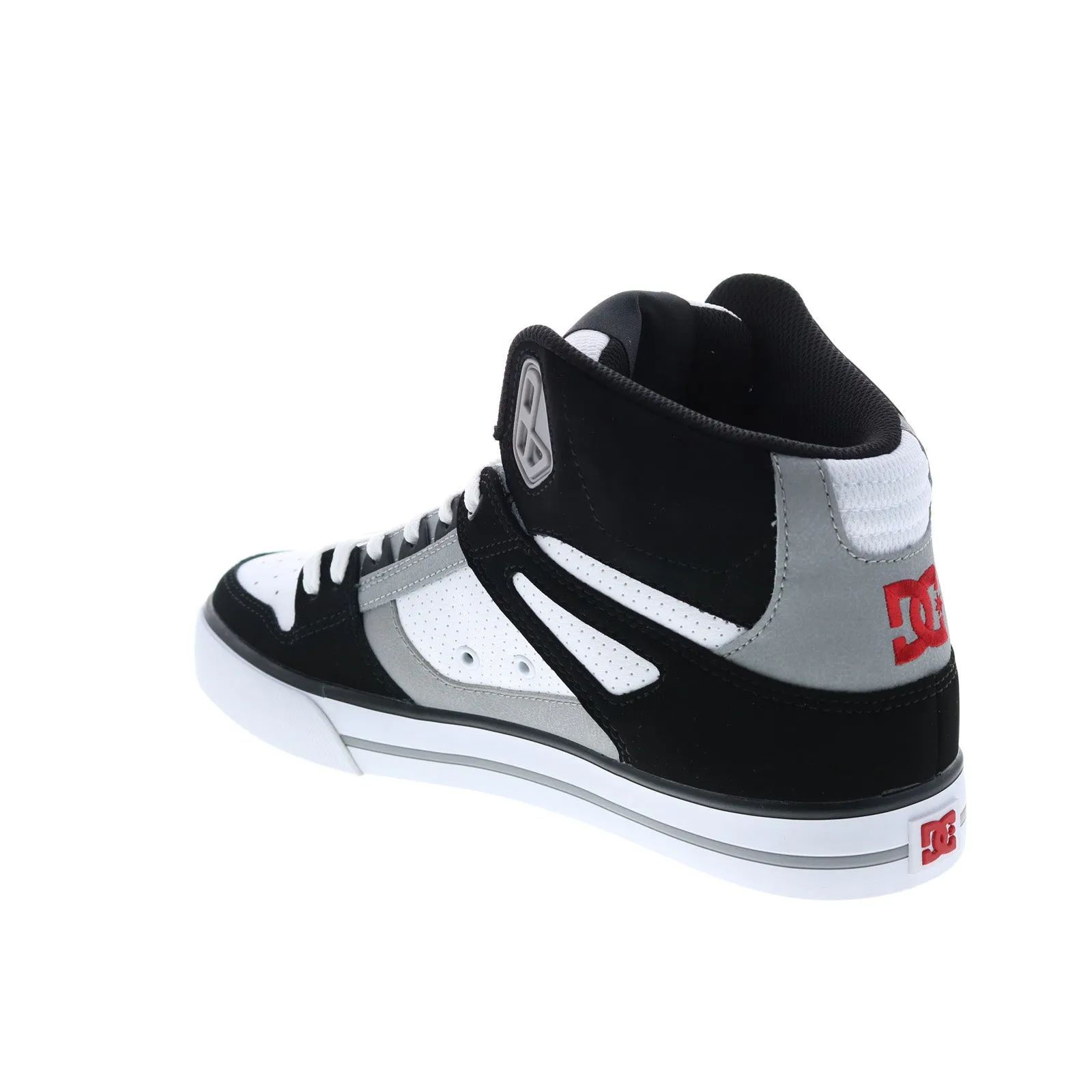 DC Pure High-Top White Leather Skate Sneakers for Men