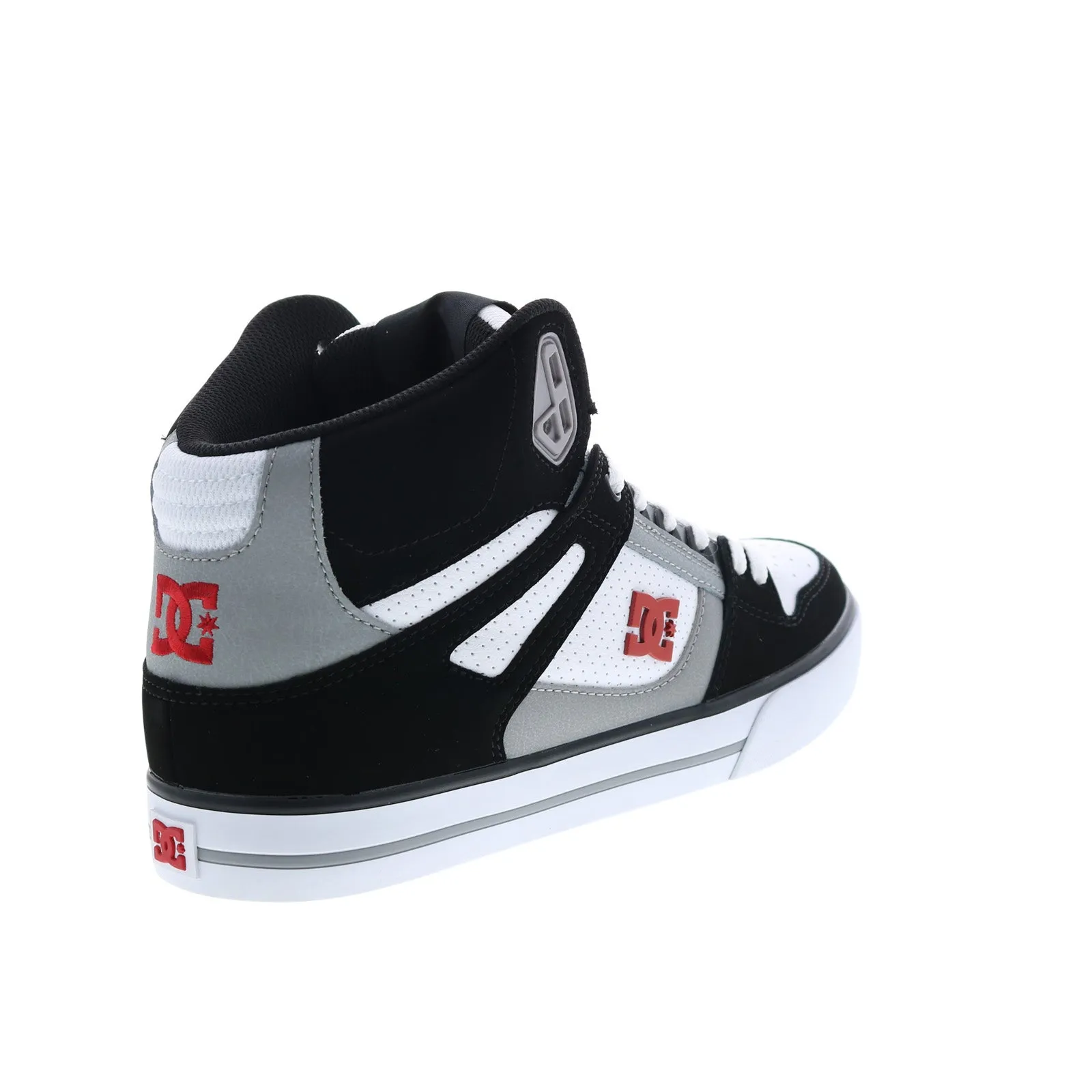 DC Pure High-Top White Leather Skate Sneakers for Men