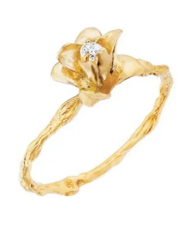 Diamond Flower Bud Ring