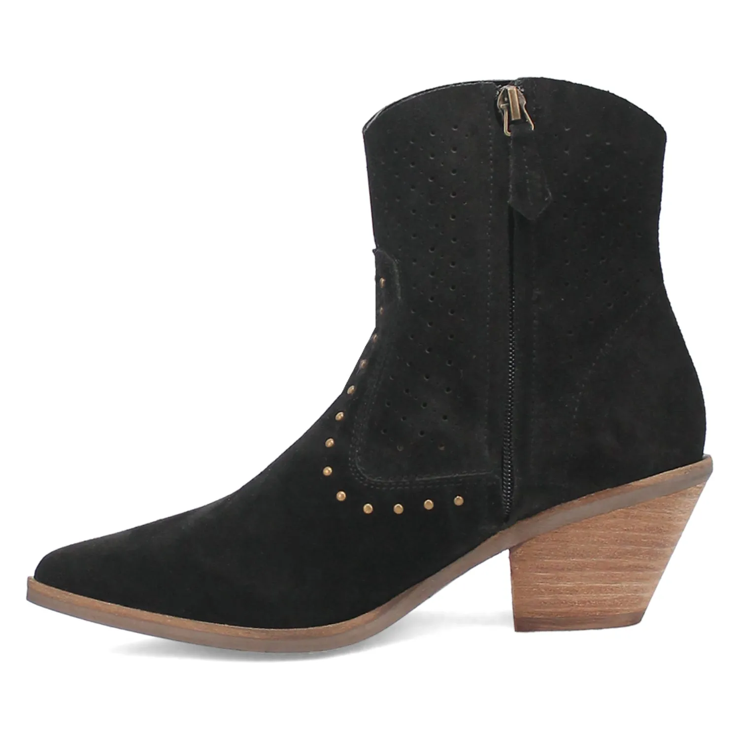 Dingo Miss Priss Black Suede Fashion Boots for Women