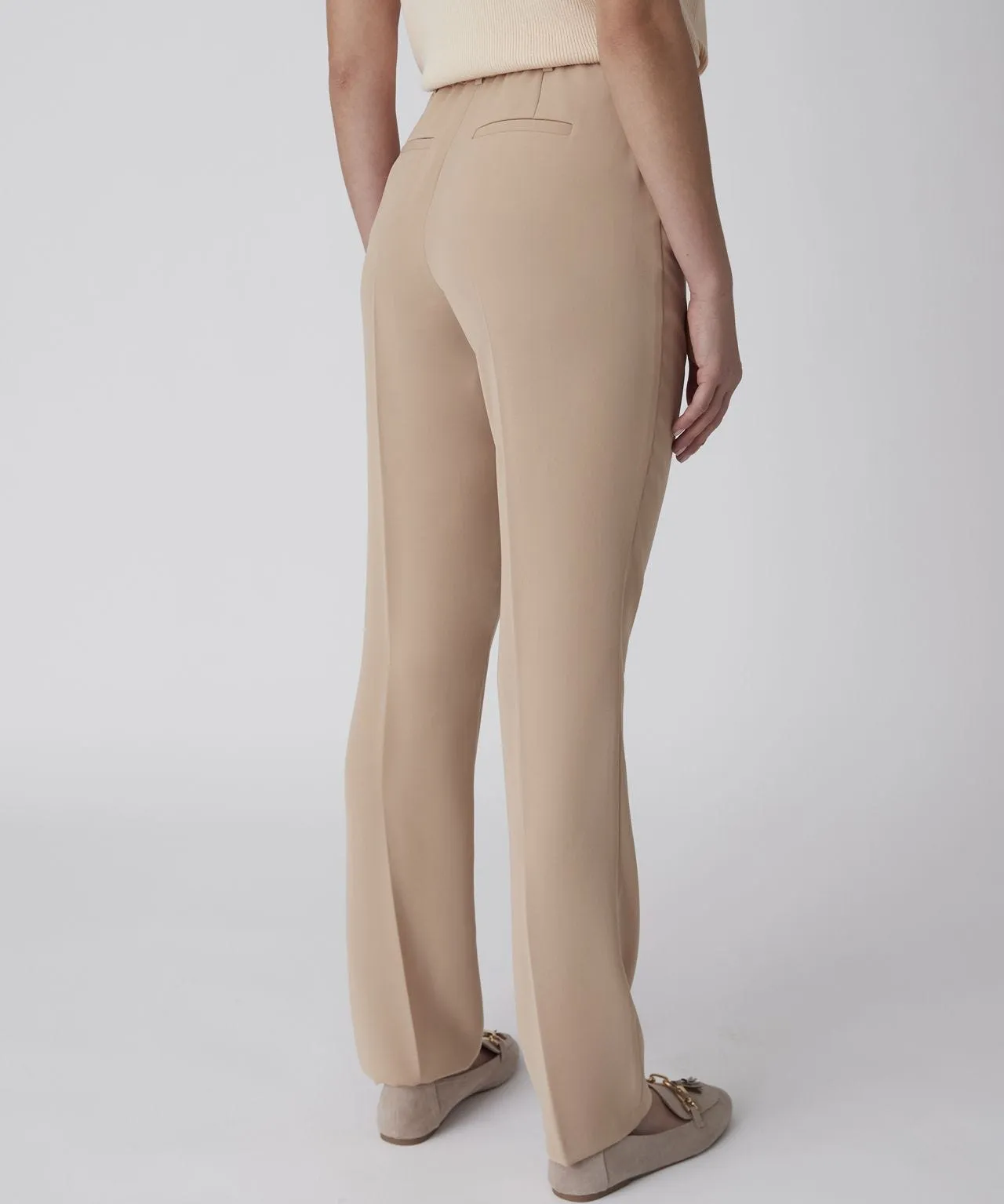 Straight-leg Trousers with Easy-care Fabric