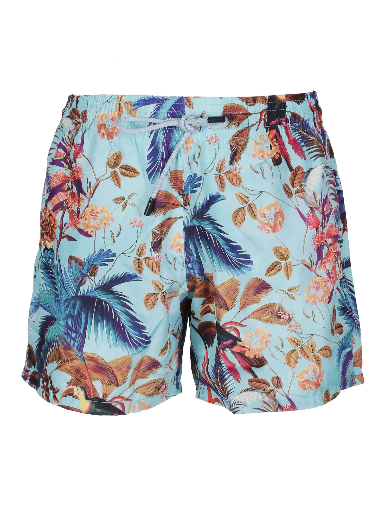 Etro Swim Shorts With Floral Print Logo Patch