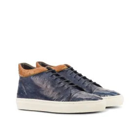 Exotic Leather High Top Sneakers