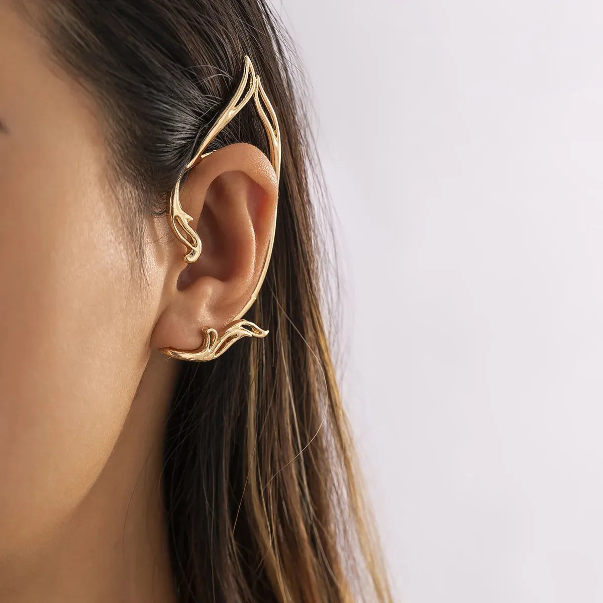 Fairy Ear Cuff Earring Simple Hollow Cat Ears Outline