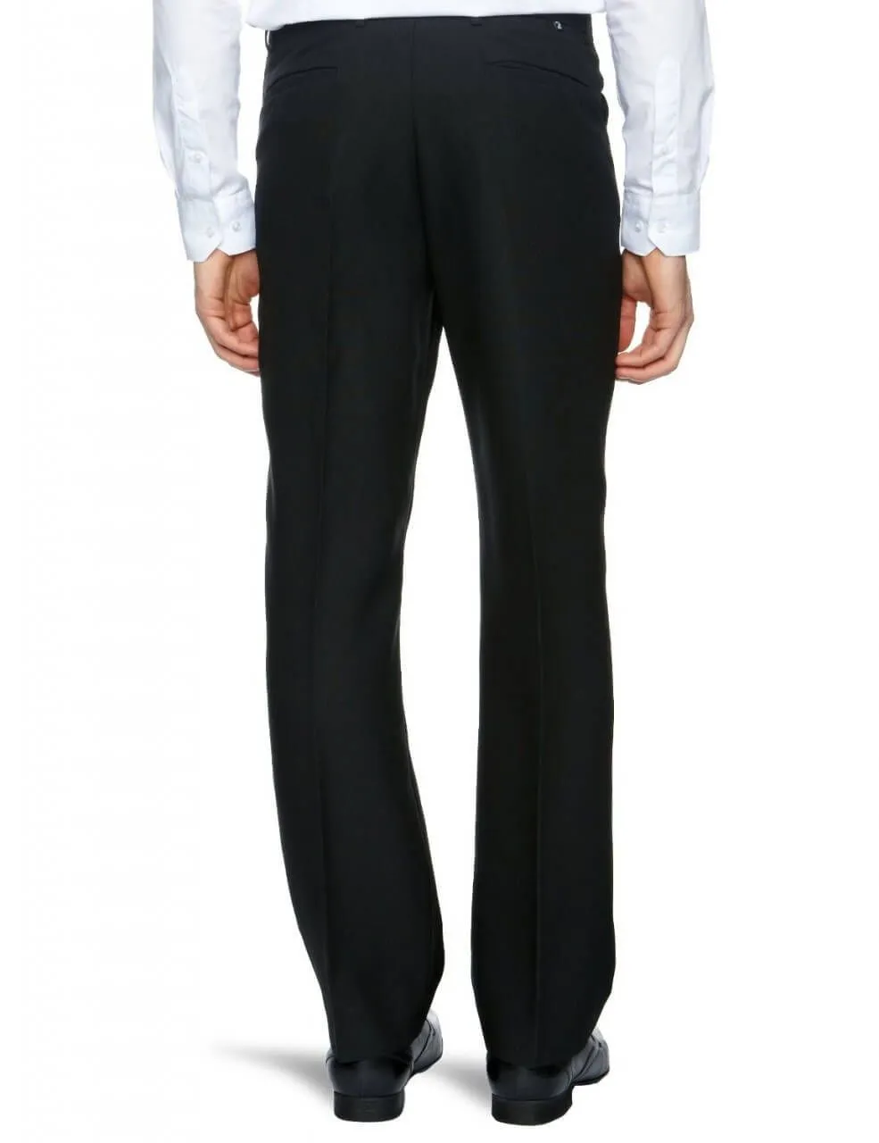 Black Hopsack Weave Trousers by Farah