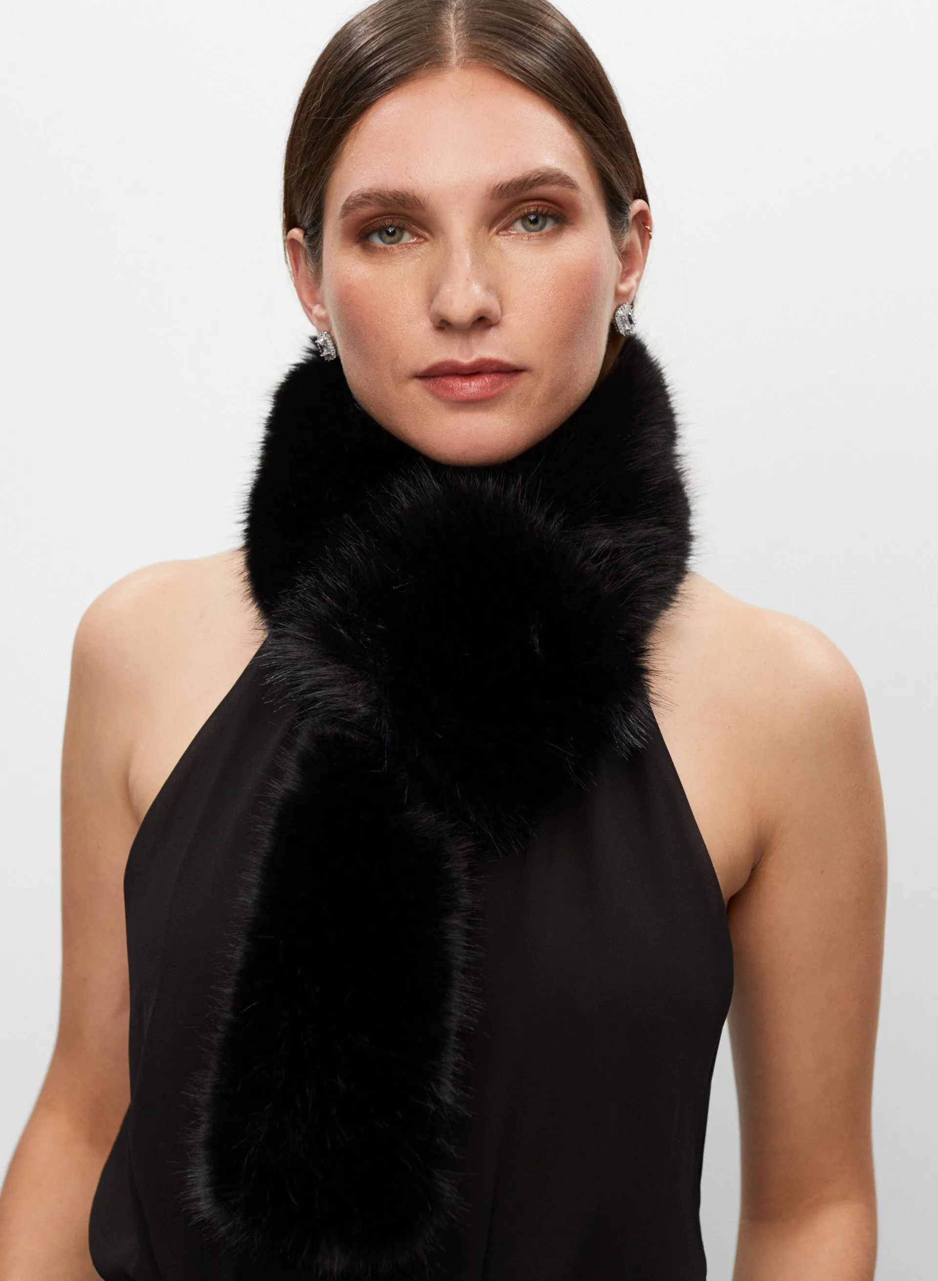 Faux fur neck wrap