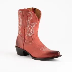 Ferrini Women's Red Leather Cowboy Boots - Molly R-Toe