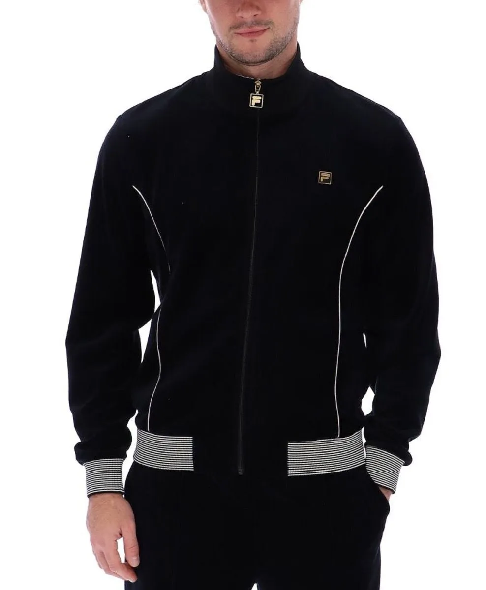 Fila Bosa Black/White Velour Track Jacket