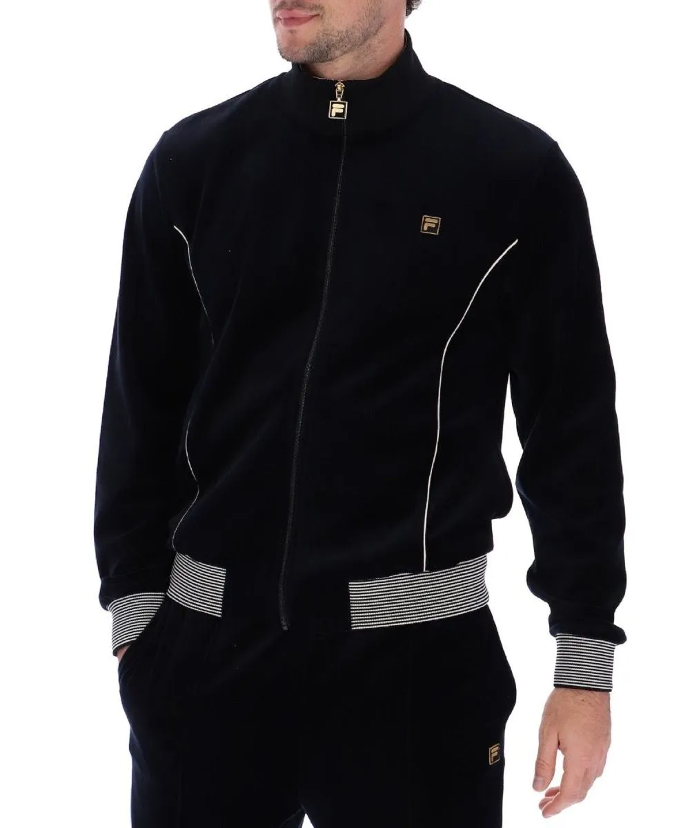 Fila Bosa Black/White Velour Track Jacket