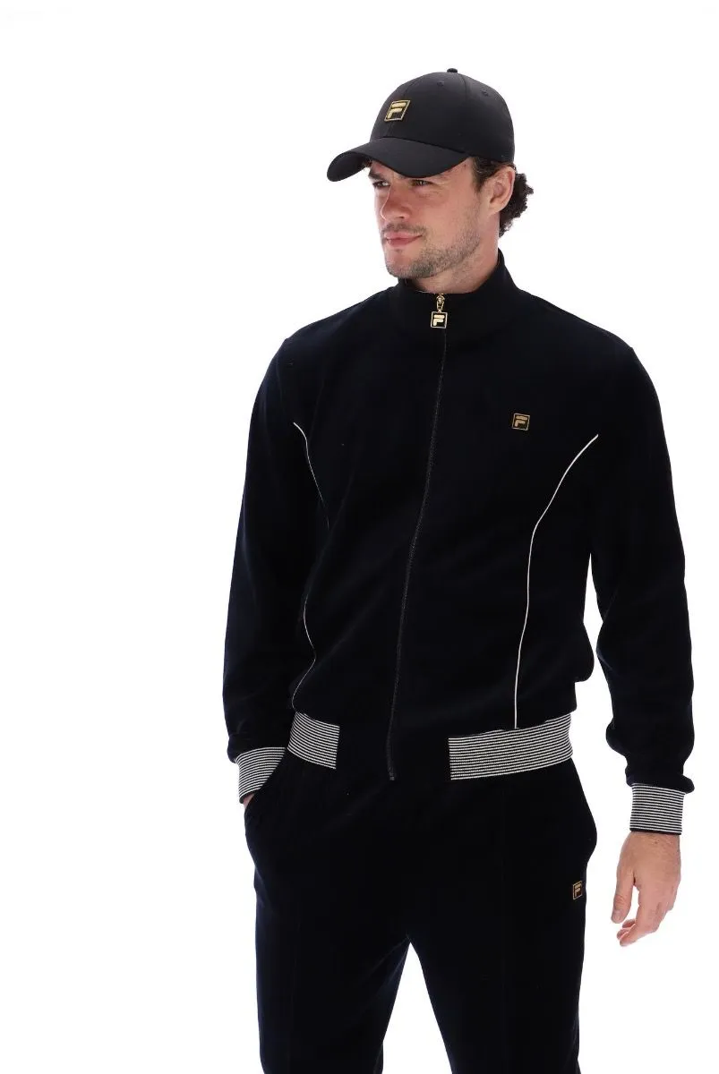 Fila Bosa Black/White Velour Track Jacket