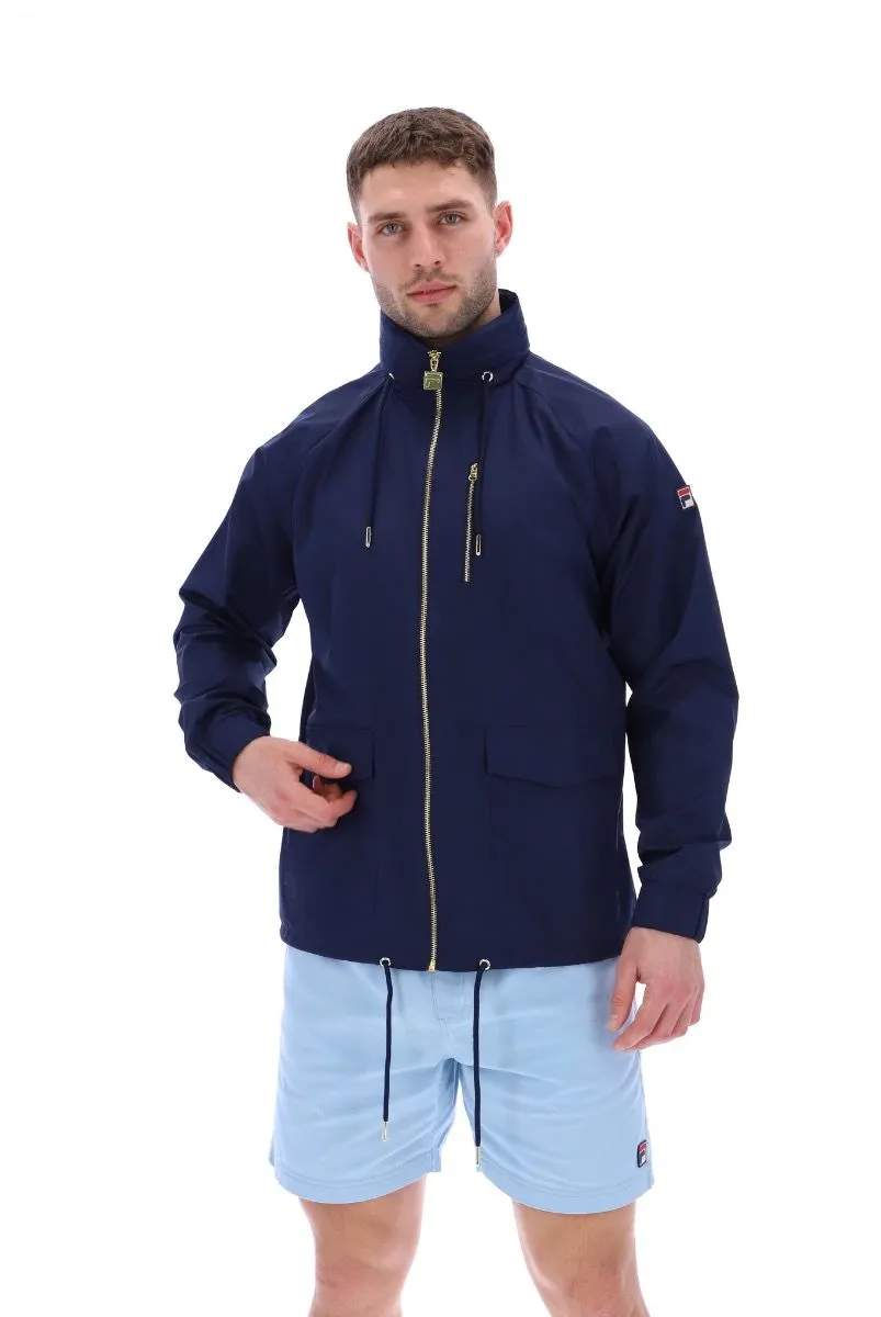 Fila Ronnie Racking Hooded Lightweight Jacket Navy