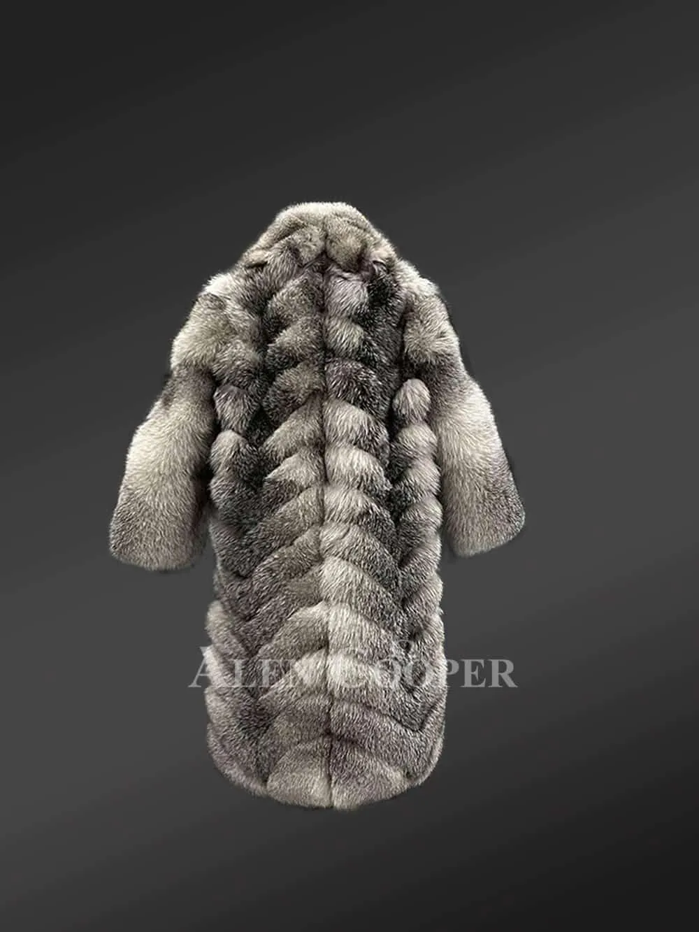 Finnish Blue Fox Fur Winter Jacket.