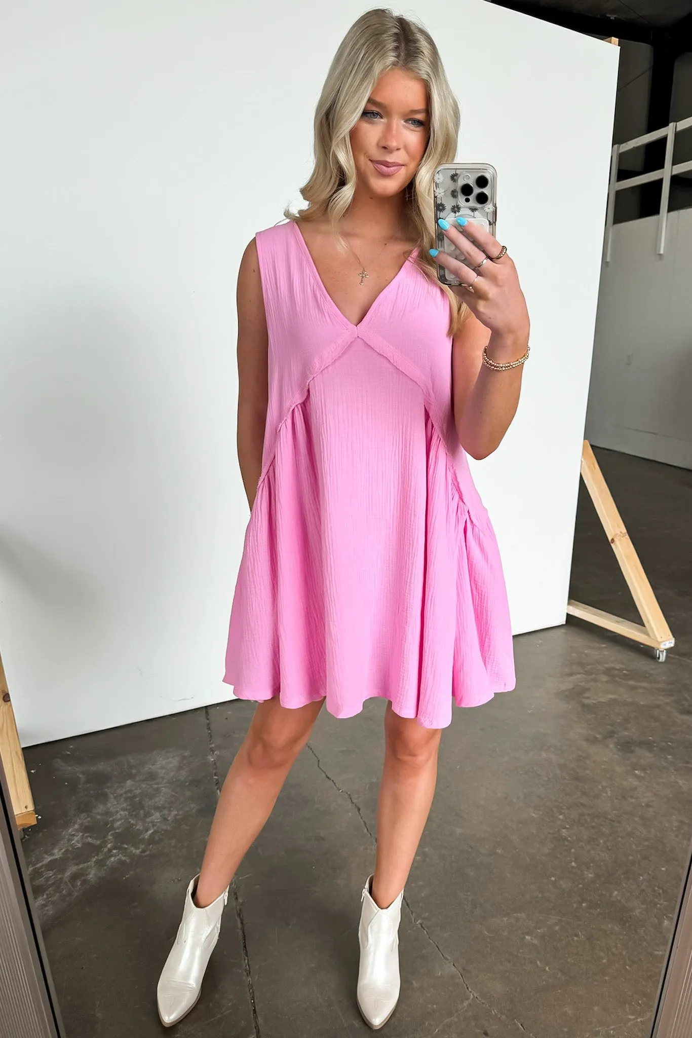 Flirtation Sleeveless V-Neck Dress