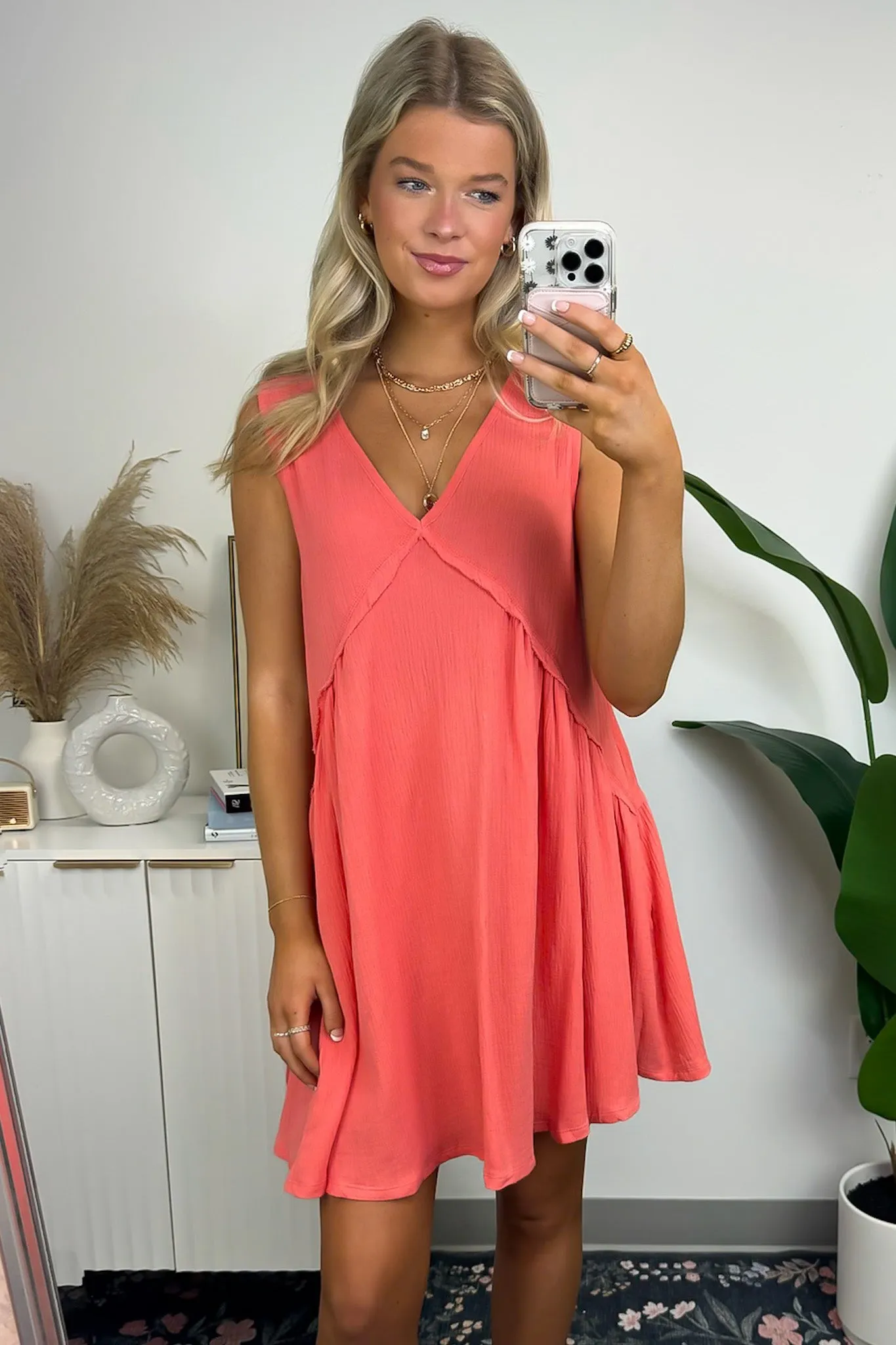 Flirtation Sleeveless V-Neck Dress