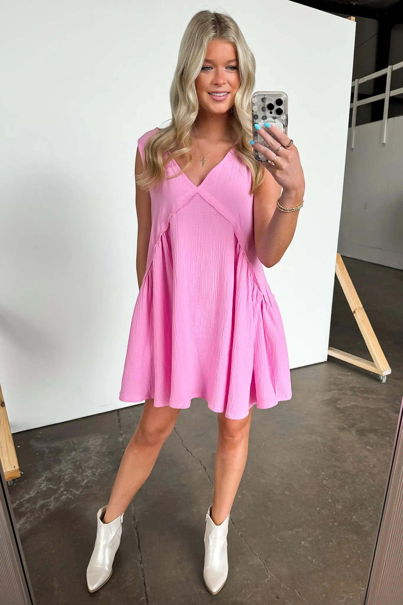 Flirtation Sleeveless V-Neck Dress