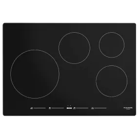 Fulgor Milano 30 Induction Cooktop with Brushed Aluminum Trim in Black