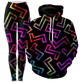 Geometric Sparkle Hoodie and Leggings Set