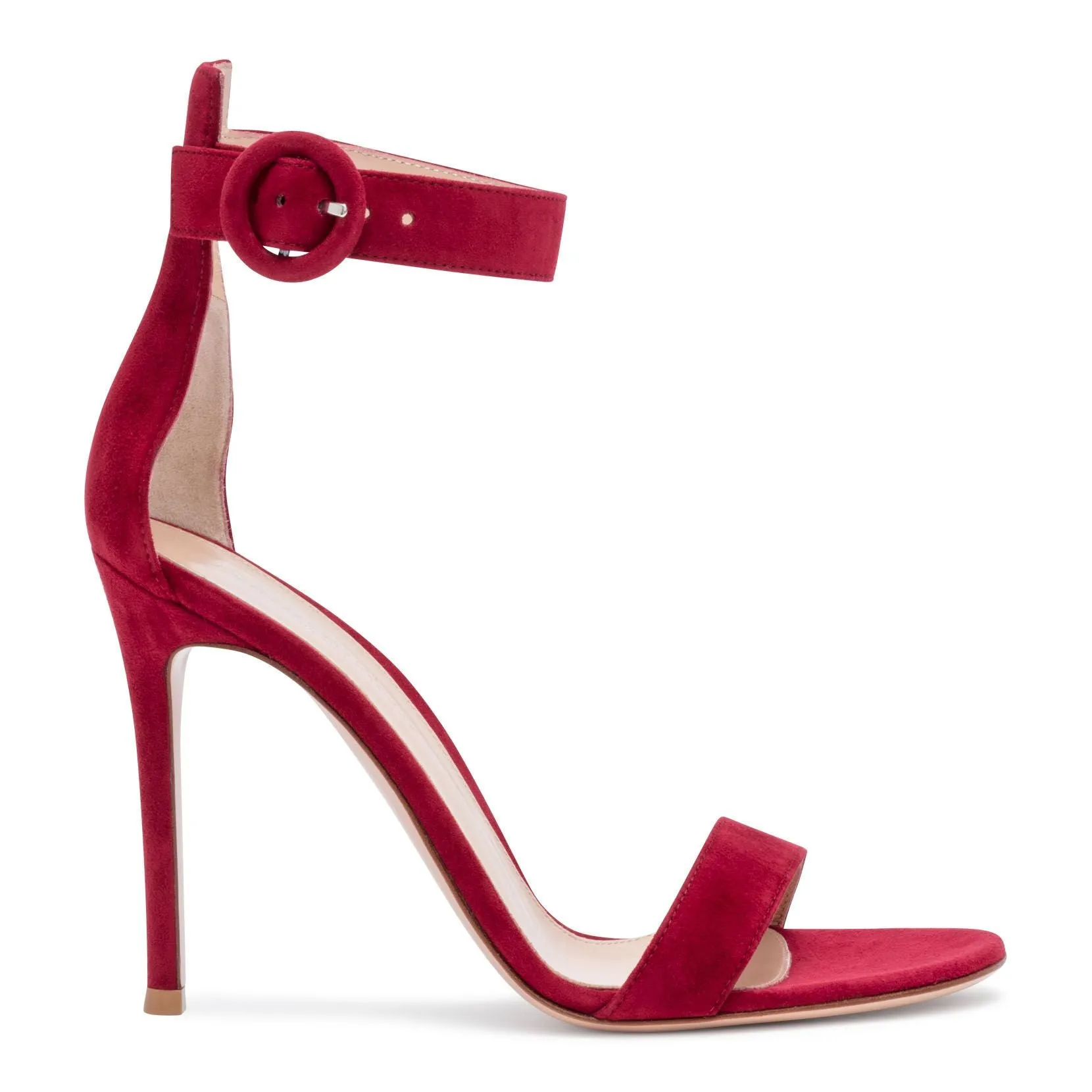 Gianvito Rossi Portofino 105 Burgundy Suede Sandals