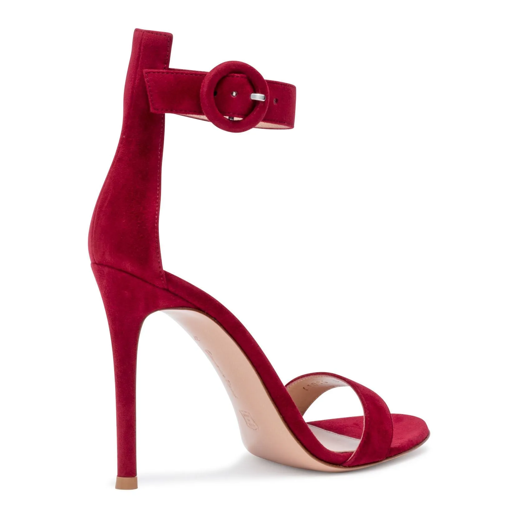 Gianvito Rossi Portofino 105 Burgundy Suede Sandals