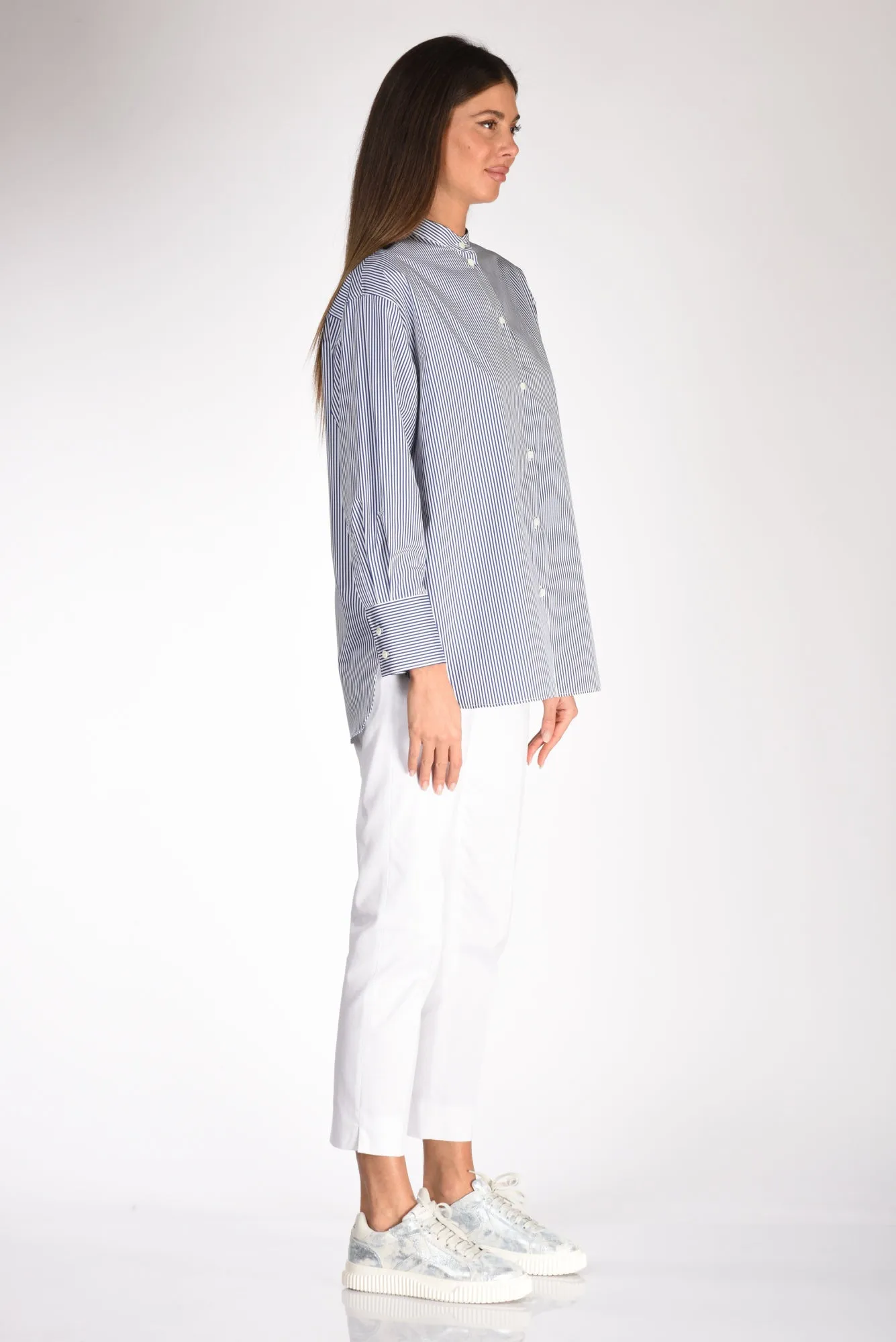 Glanshirt Slowear Camicia Aurora Blu/bianco Donna