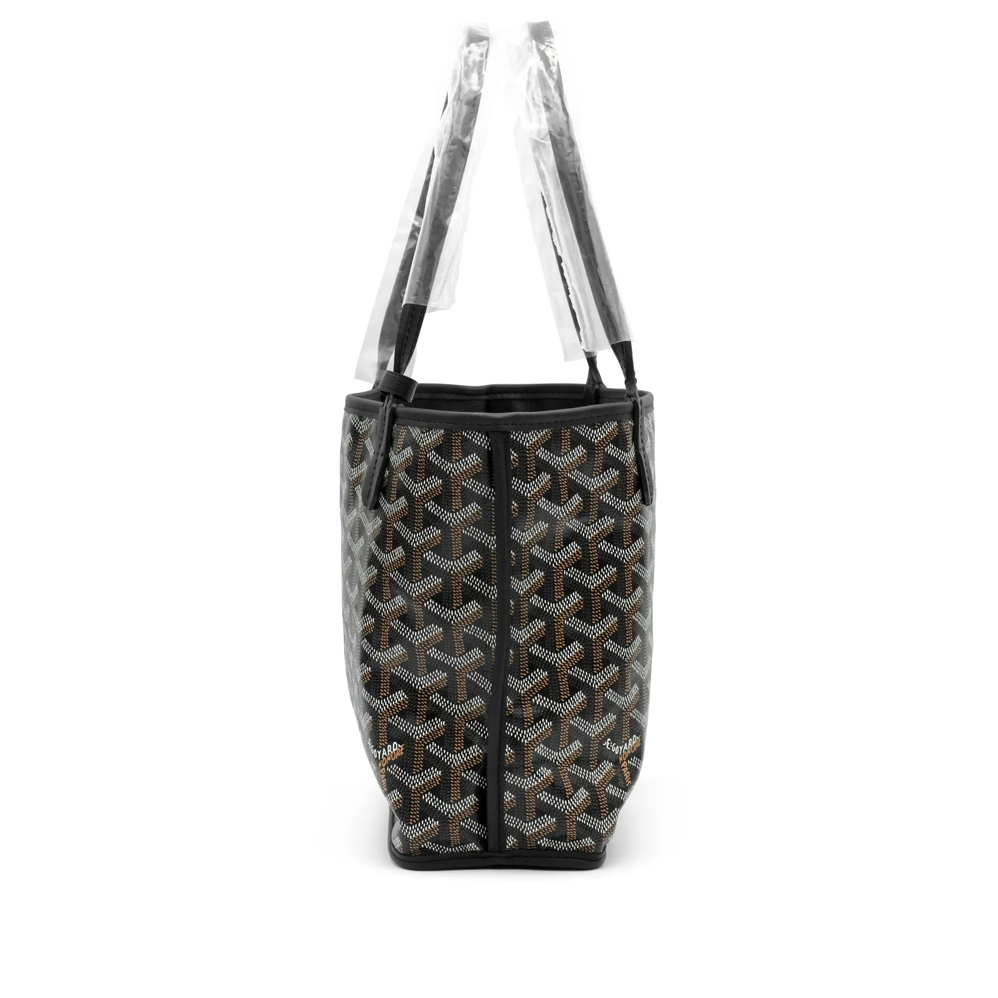 Goyard Black Canvas Mini Bag with Calfskin Detail