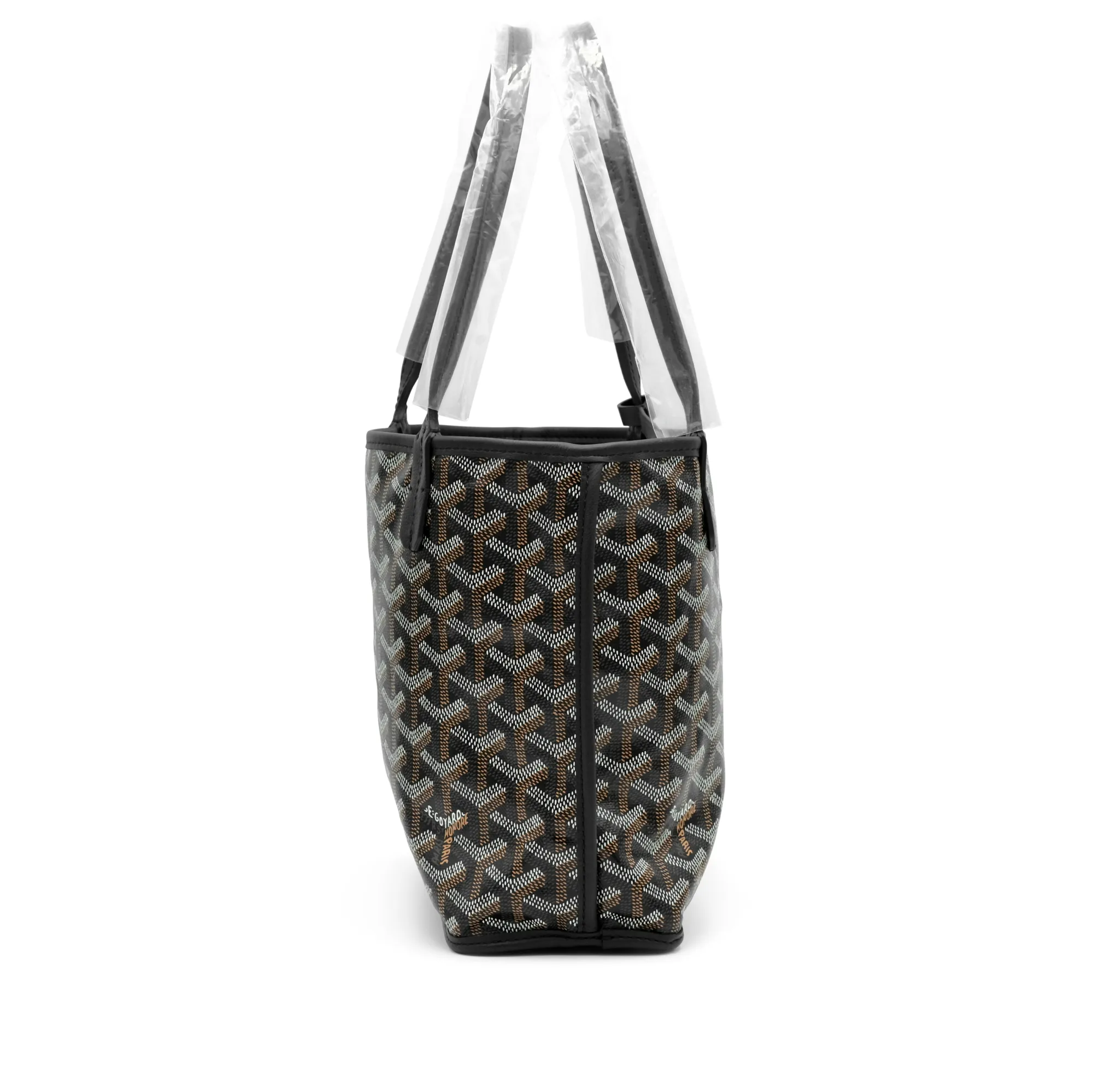 Goyard Black Canvas Mini Bag with Calfskin Detail