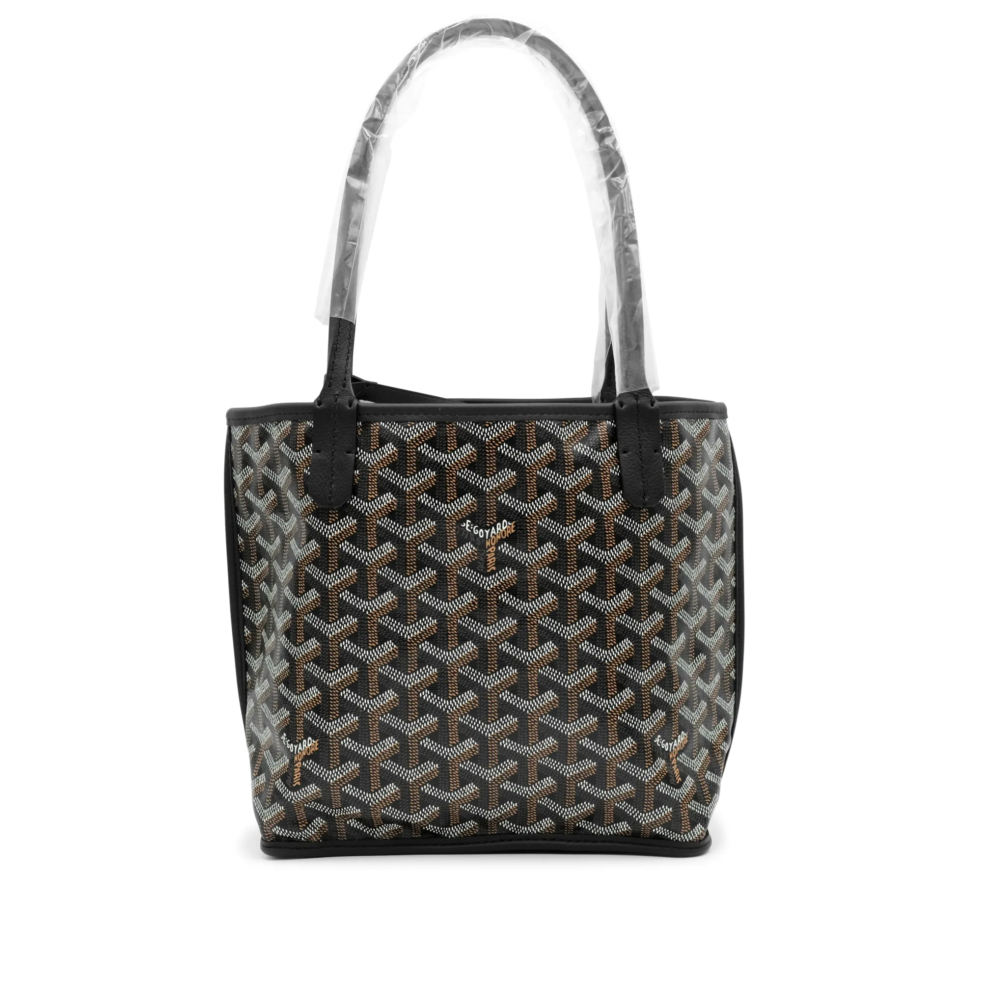 Goyard Black Canvas Mini Bag with Calfskin Detail