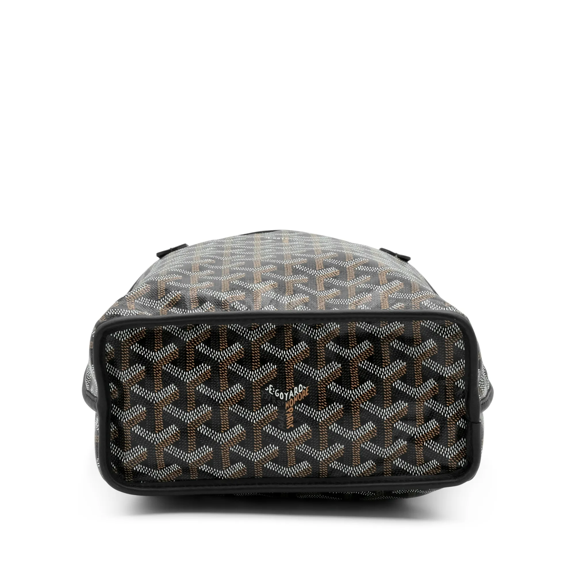 Goyard Black Canvas Mini Bag with Calfskin Detail