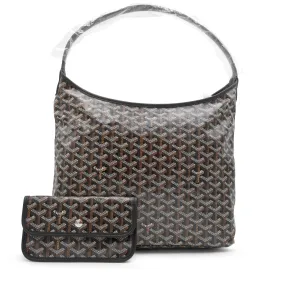 Goyard Black Goyardine Canvas and Chevroches Calfskin Boheme Hobo Bag