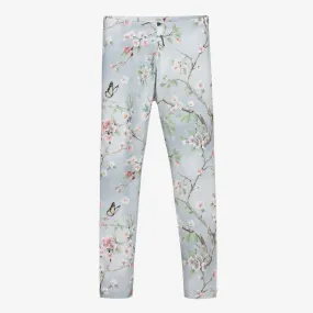 Gray Floral Leggings for Teens